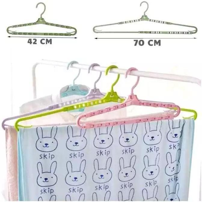 HAWAYMAX Gantungan Baju 1pcs Hanger Pakaian Gantungan Tarik Panjang Pendek Extended Extend Lebar Pan