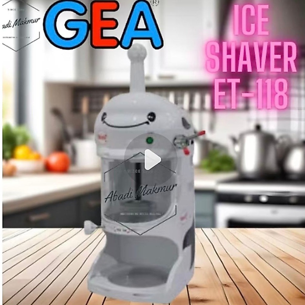 GEA Ice Shaver ET-118 Penghangus Es Batu Mesin Ice Cream Maker Putih