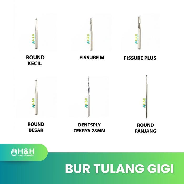 Bur Tulang Gigi / Dental Bur Tulang / Bur Gigi / Carbide Bur - ROUND PANJANG