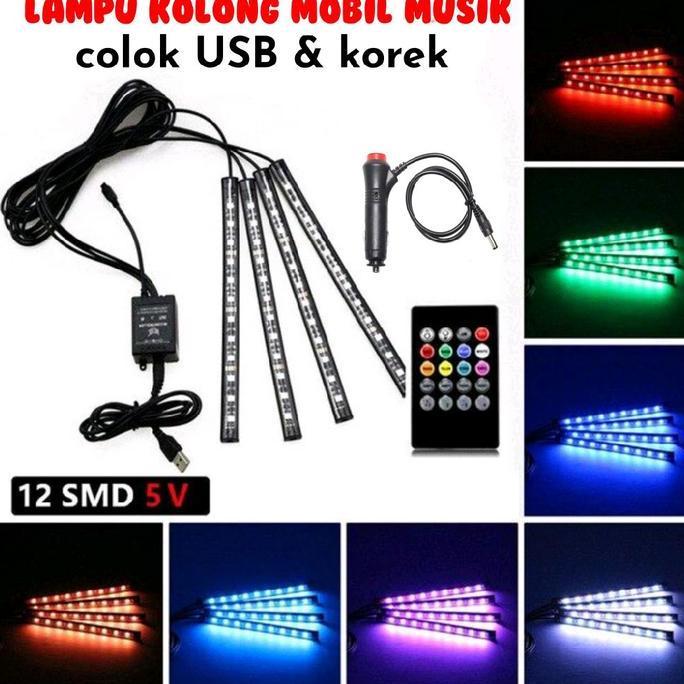 OVERAJA Lampu LED Kolong mobil SENSOR MUSIK