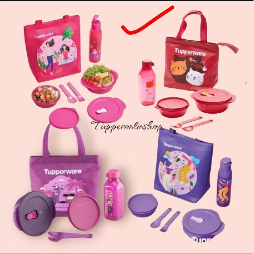 Simply lunch set tupperware ms stylish ms sporty tupperware tempat makan set tempat bekal