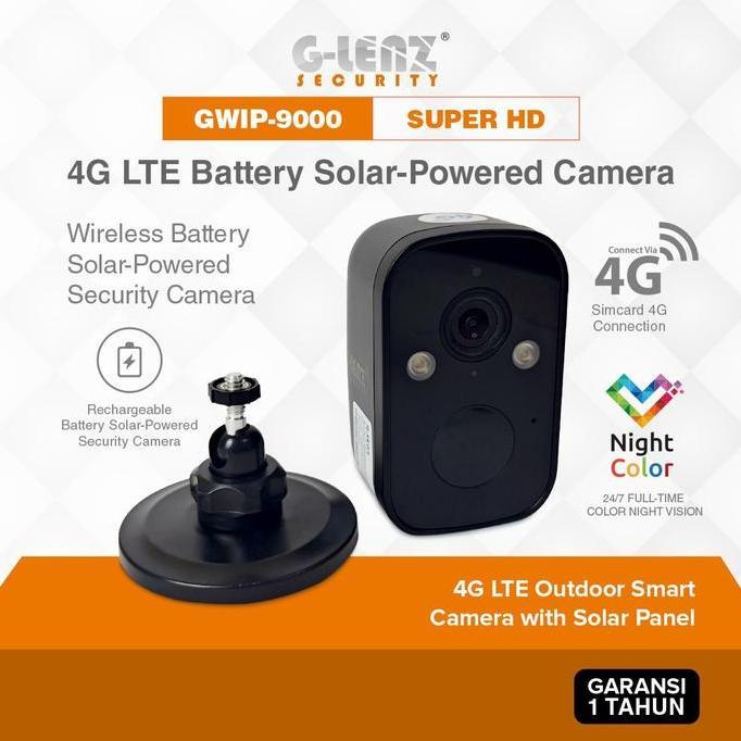 Olhar - Glenz Cctv Simcard 4G Battere (2 Mp) Tidak Termasuk Memory - Untuk Perkebunan, Gudang, Proye
