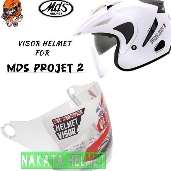 Kaca Helm MDS PROJET 2 visor helmet mds projet 2 Bening hitam smock