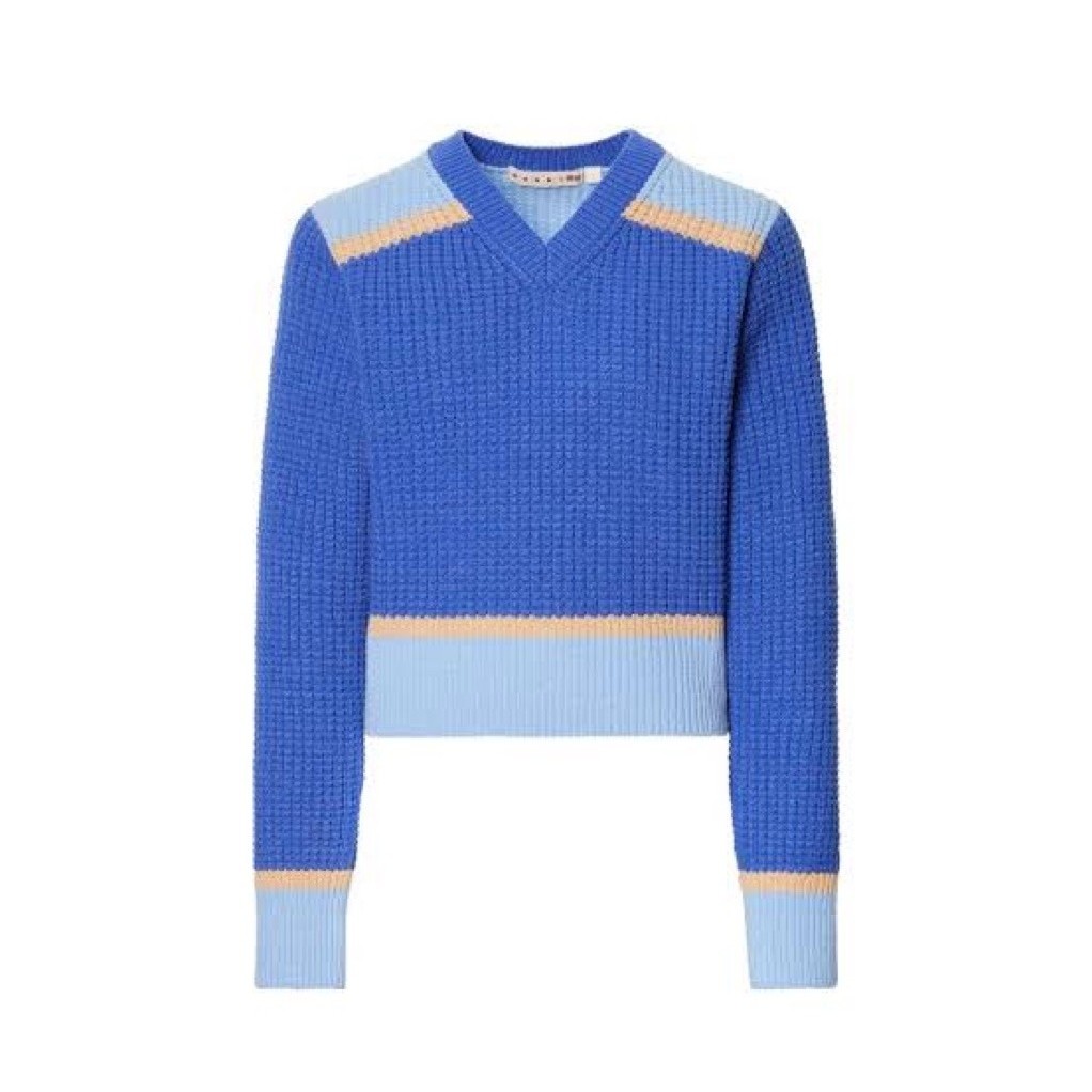 uni lo marni sweater blue yellow preloved size l