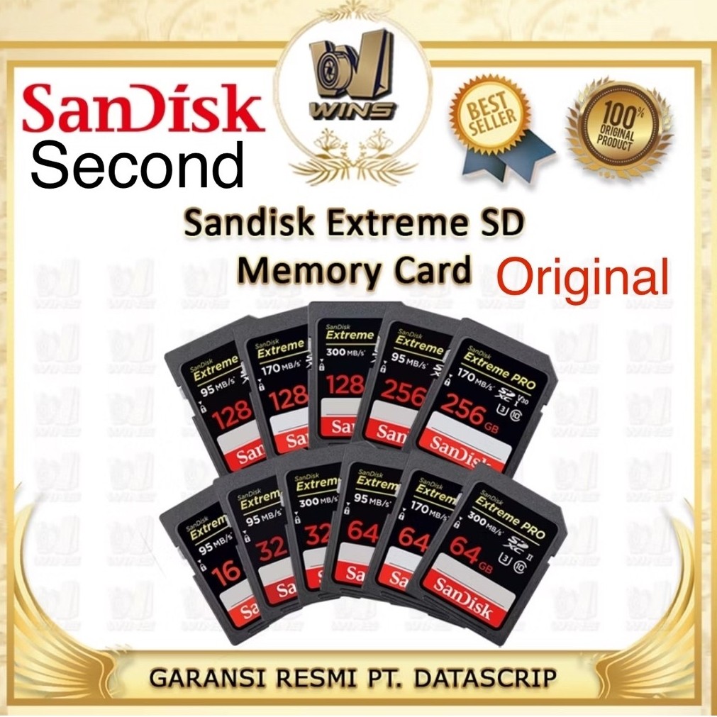 Memori Sandisk Second 32GB,64Gb,128 gB Extreme Pro original 100% Garansi