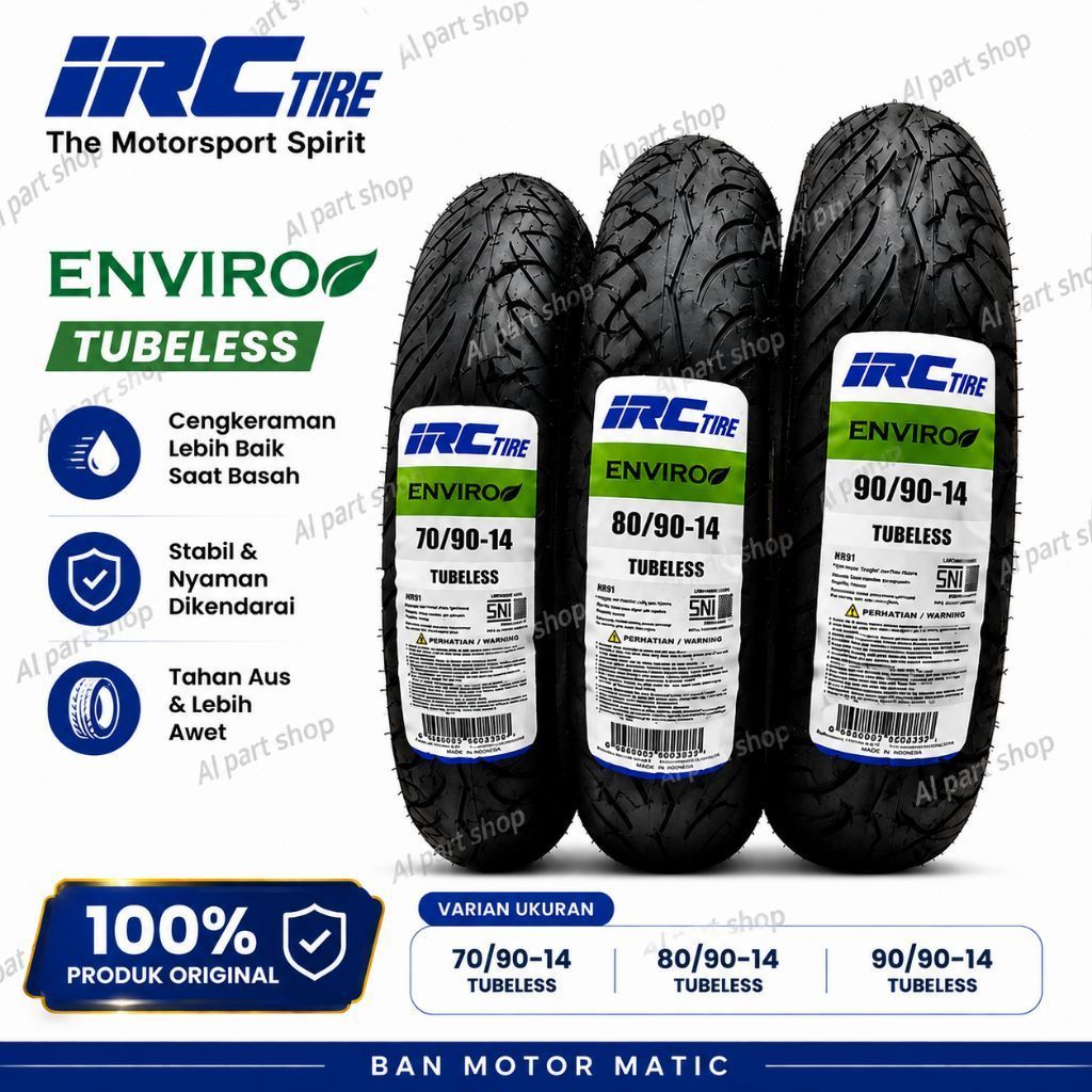 BAN LUAR RING 14 IRC TUBLES BAN MOTOR MATIC BEAT VARIO MIO ORIGINAL