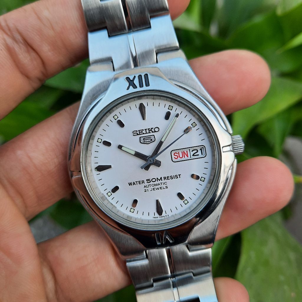 Seiko 5 Dragon SNK345K1 White Putih 7S26-01W0 Automatic SNK345