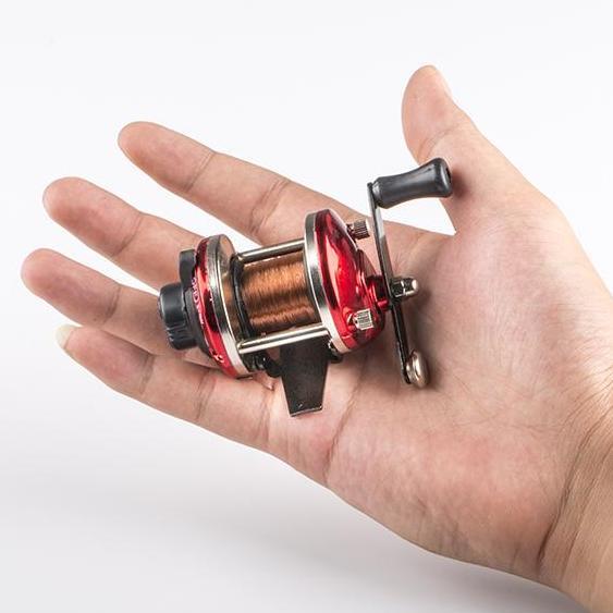 :>:>:>:>] mini portable baitcasting ice fishing reel ril joran pancing