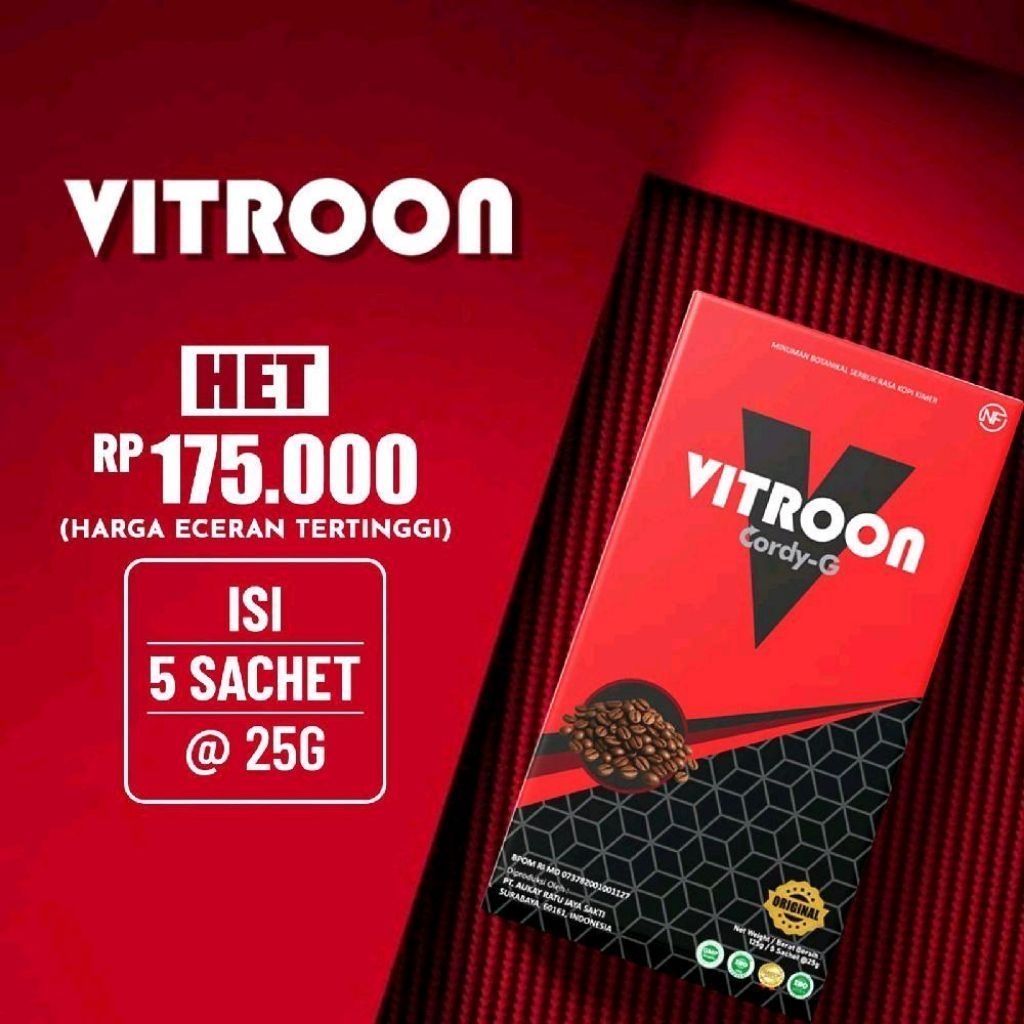 Kopi Serbuk Vitroon Cordy-G isi 5 Saset