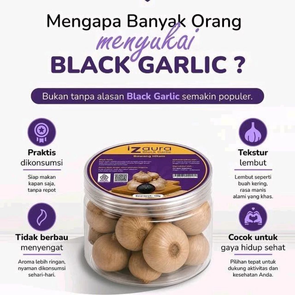 black garlic iZaura 150gram