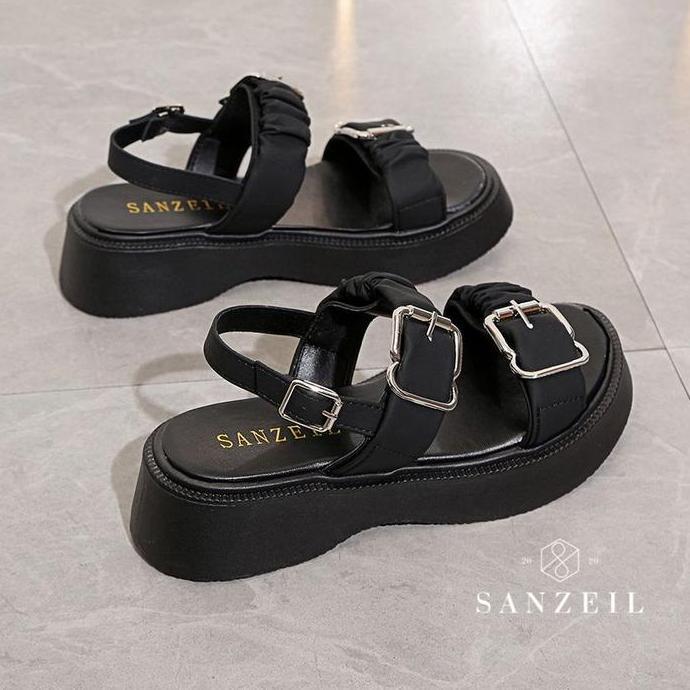 Top- Sanzeil Thalia Sandal Casual Cewek Dengan Tali Adjust Sol 4Cm 1531 Size 36 - 40