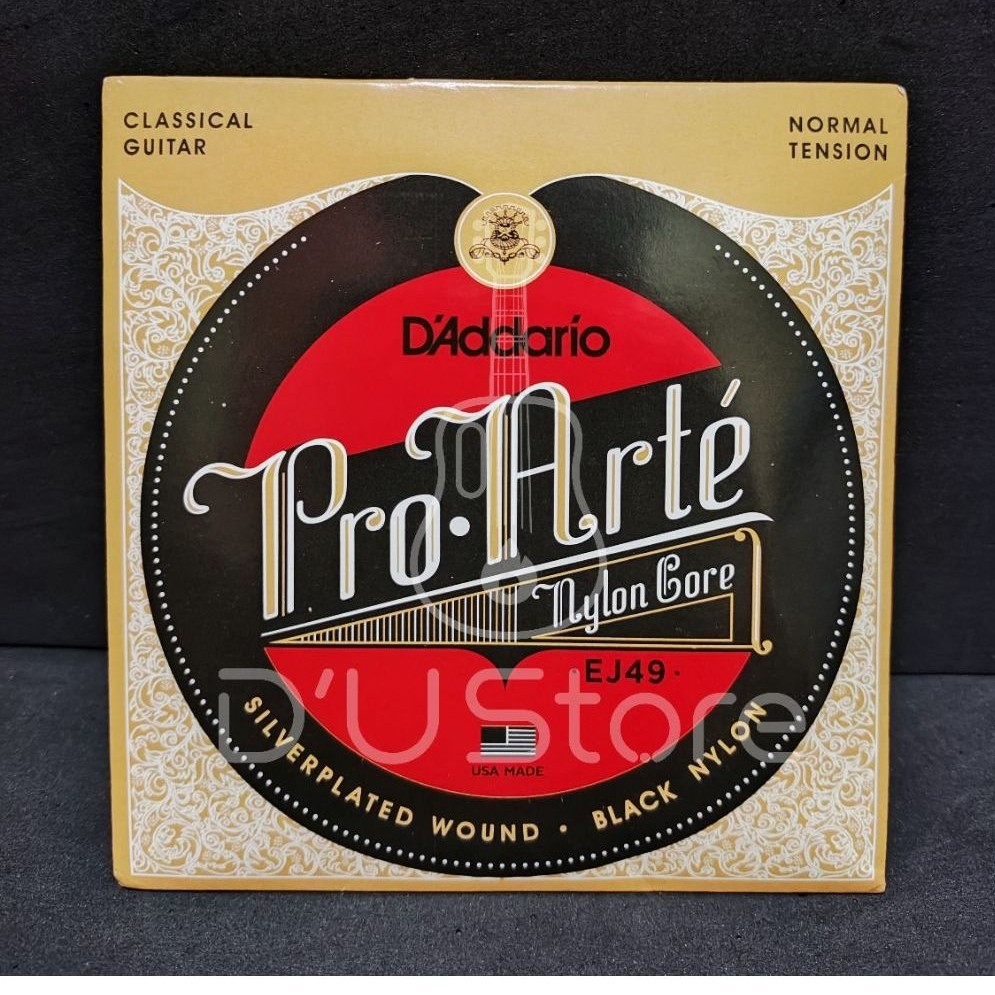Senar Gitar Murah Classic Nilon Nylon Hitam EJ49 Pro Arte Normal Tension
