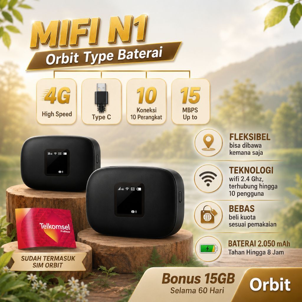 Modem orbit Telkomsel mifi N1
