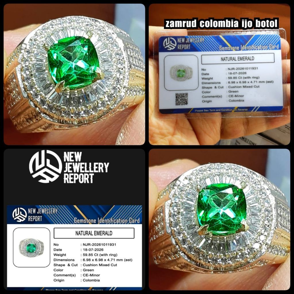 original jamrud colombia super asli ijo botol bos