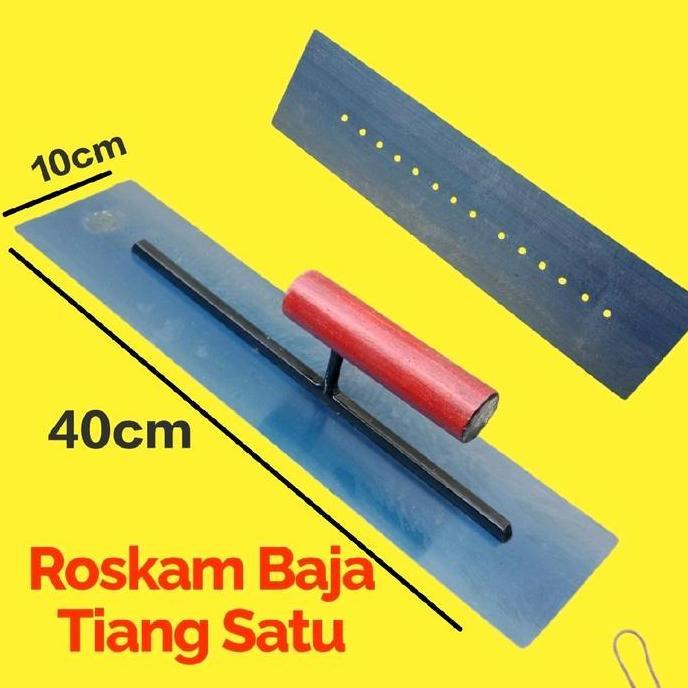 Roskam Baja Biru Tiang T Ukuran 40Cm - Bahan Baja Import - Cocok Untuk Tukang Profesional & Pribadi 