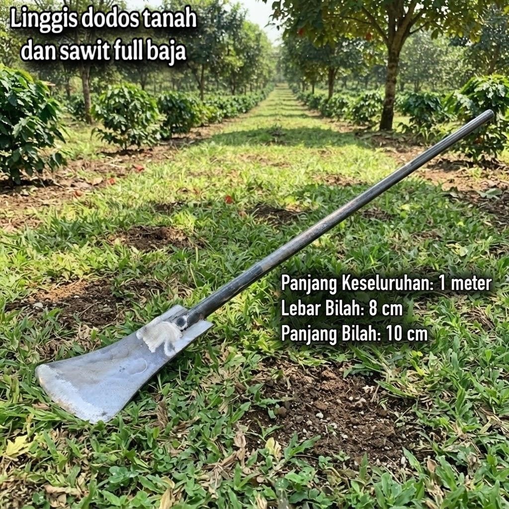 Linggis tanah full baja asli panjang 1meter - linggis dodos sawit penggali tanah