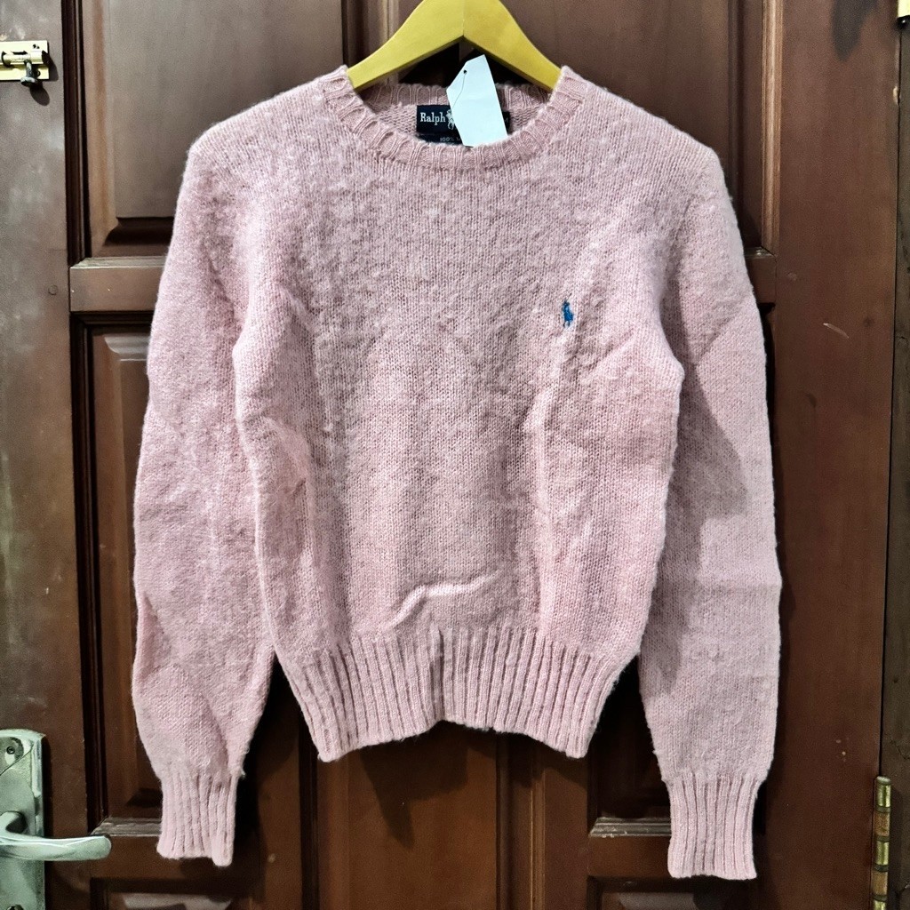Polo Ralph Lauren Sweater Wool Baby Pink Preloved
