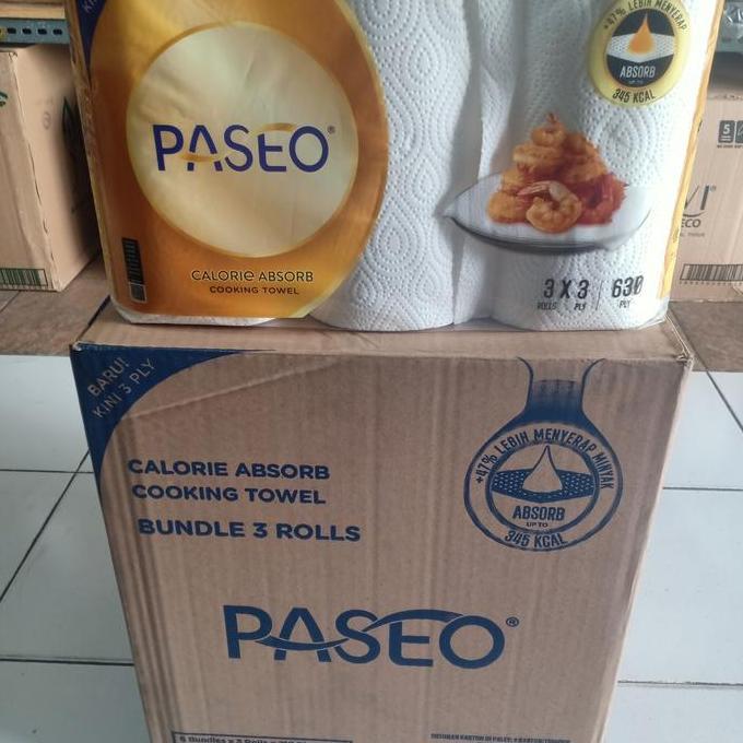 Limpar - Tissue Paseo Calorie Absorb Kitchen Towel Paseo Harga 1 Dus (18Roll)