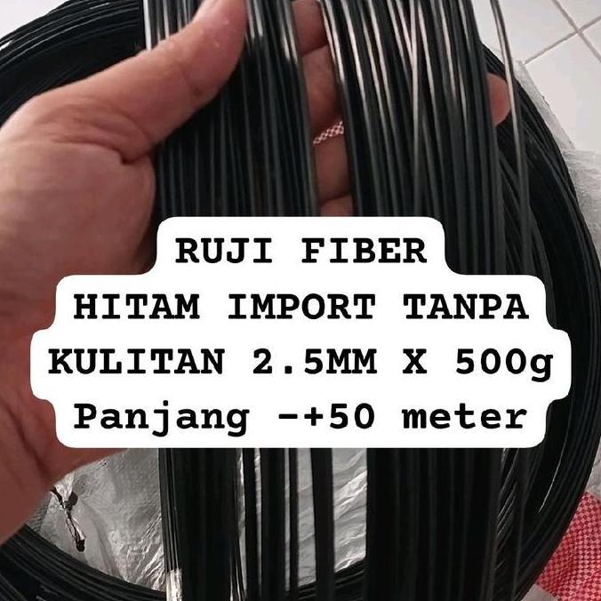 Jeruji ruji fiber 2.5mm hitam import tanpa kulitan