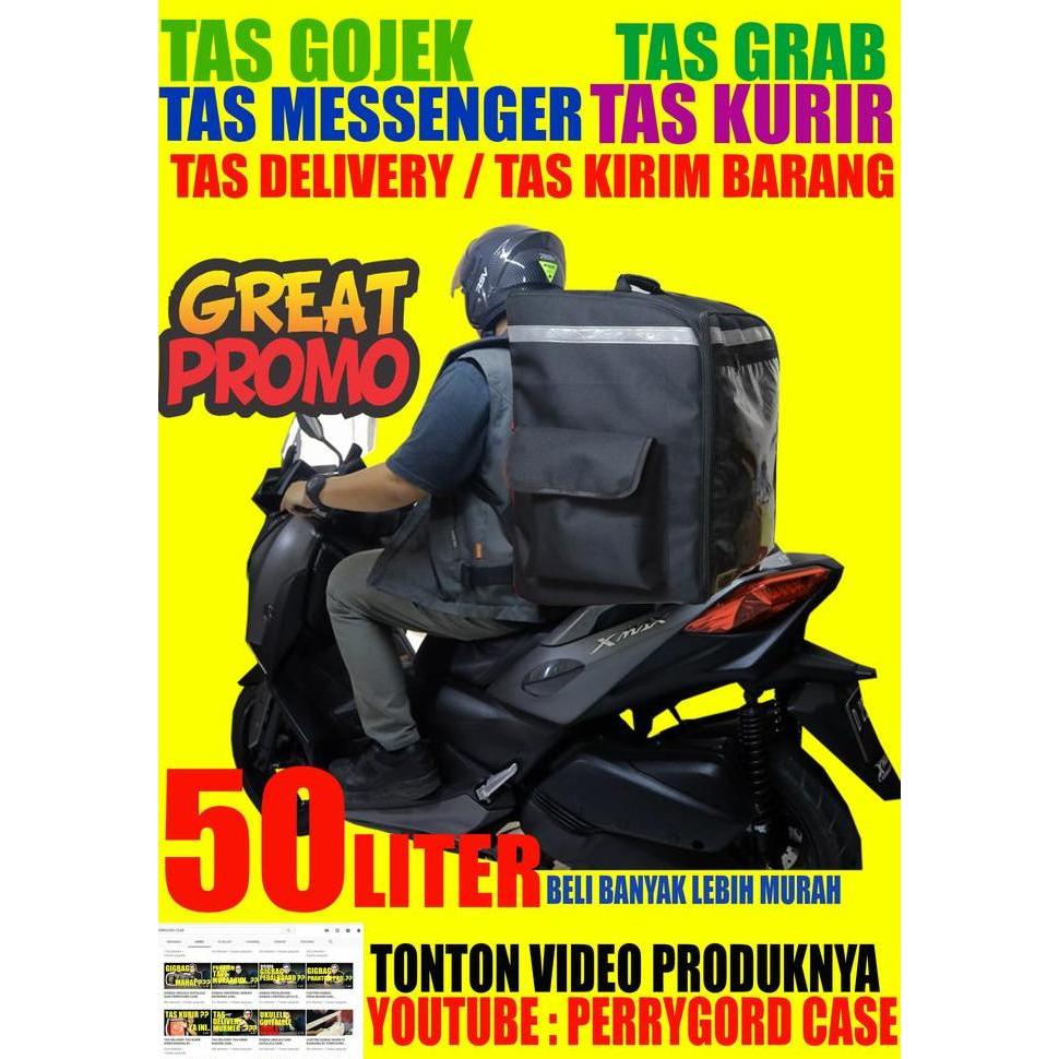 TAS OJEK ONLINE Grosir Tas Ransel Delivery 50 LITER WARNA HITAM