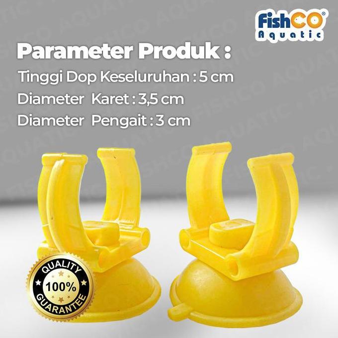 Bhsstore- Fishco Dop Karet Lampu Aquarium Suction Cup Karet Heater