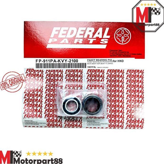 Okerace- Bearing Laher Pully Puli Cvt Set Laher Bambu Beat Karbu Beat Fi Beat Esp Vario Kvy Federal