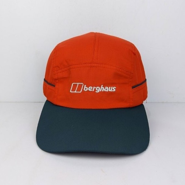 Topi Berghaus Logo Outdoor Gear Hiking Red White Gray 5 Panel Simpel Skena Casual