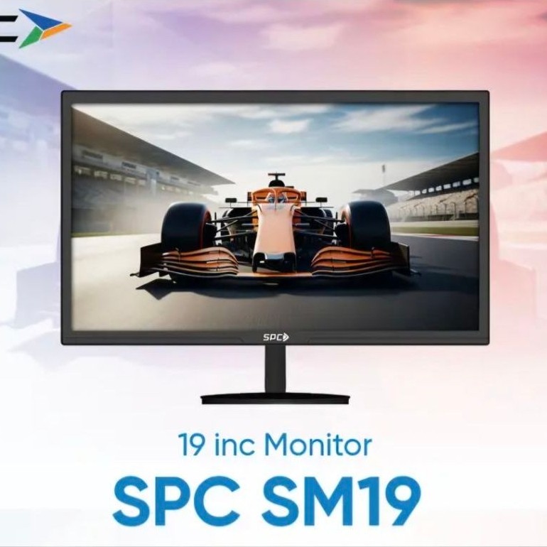 Monitor SPC 19" SM19 HD 60Hz IPS 1ms HDMI Garansi Resmi - SPC-SM19