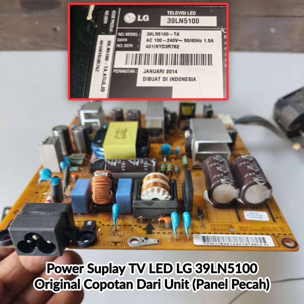 PSU/Power Suplay TV LED LG 39LN5100-TA / 42LN5100-TA / 42LN5400-TA ORIGINAL Copotan Dari Unit (Panel