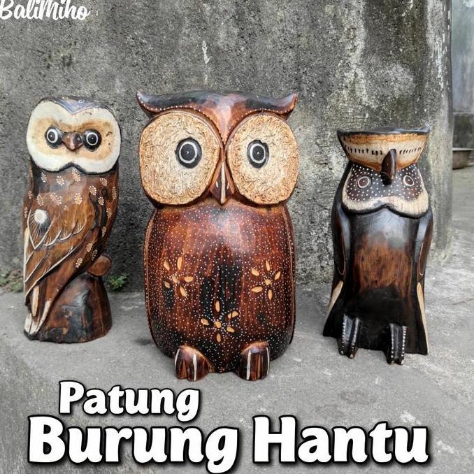 @@@@] PATUNG BURUNG HANTU DEKORASI/PATUNG KAYU/PATUNG UNIK/PATUNG BURUNG