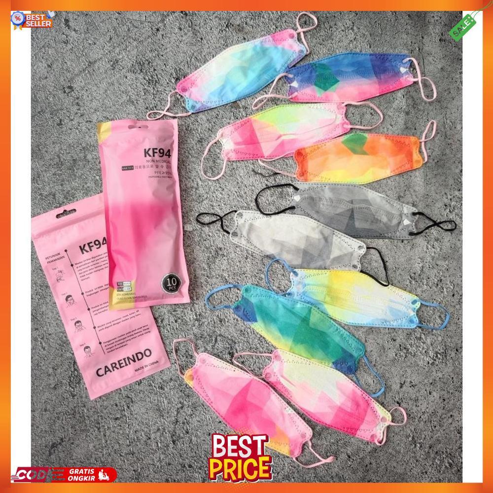 DIAMOND CAREINDO KF94 - MASKER KF94 CAREINDO KOREA 4PLY WARNA KEMENKES