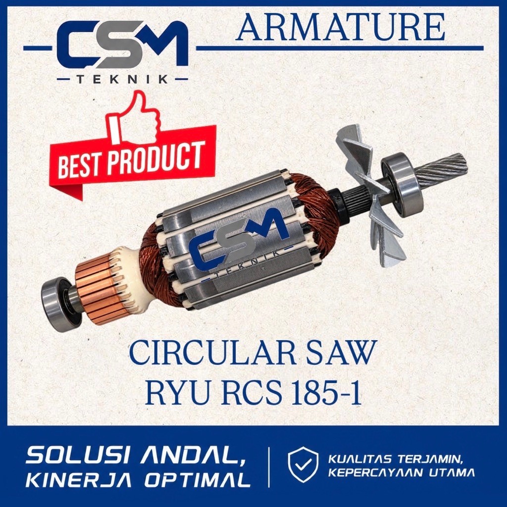 ARMATURE ANGKER MESIN CIRCULAR SAW RYU RCS185-1 ANGKER SIRKEL RYU RCS 185-1