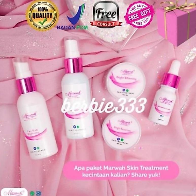 Marwah Paket BPOM|| Ecer || Paket Skincare Bright / Platinum / Oily / Aging Teatree / Derma Acne / A
