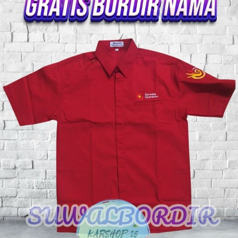 KEMAJA GANESHA OPERATION SERAGAM GANESHA KEMEJA BORDIR GANESHA KEMEJA LOGO GANESHA