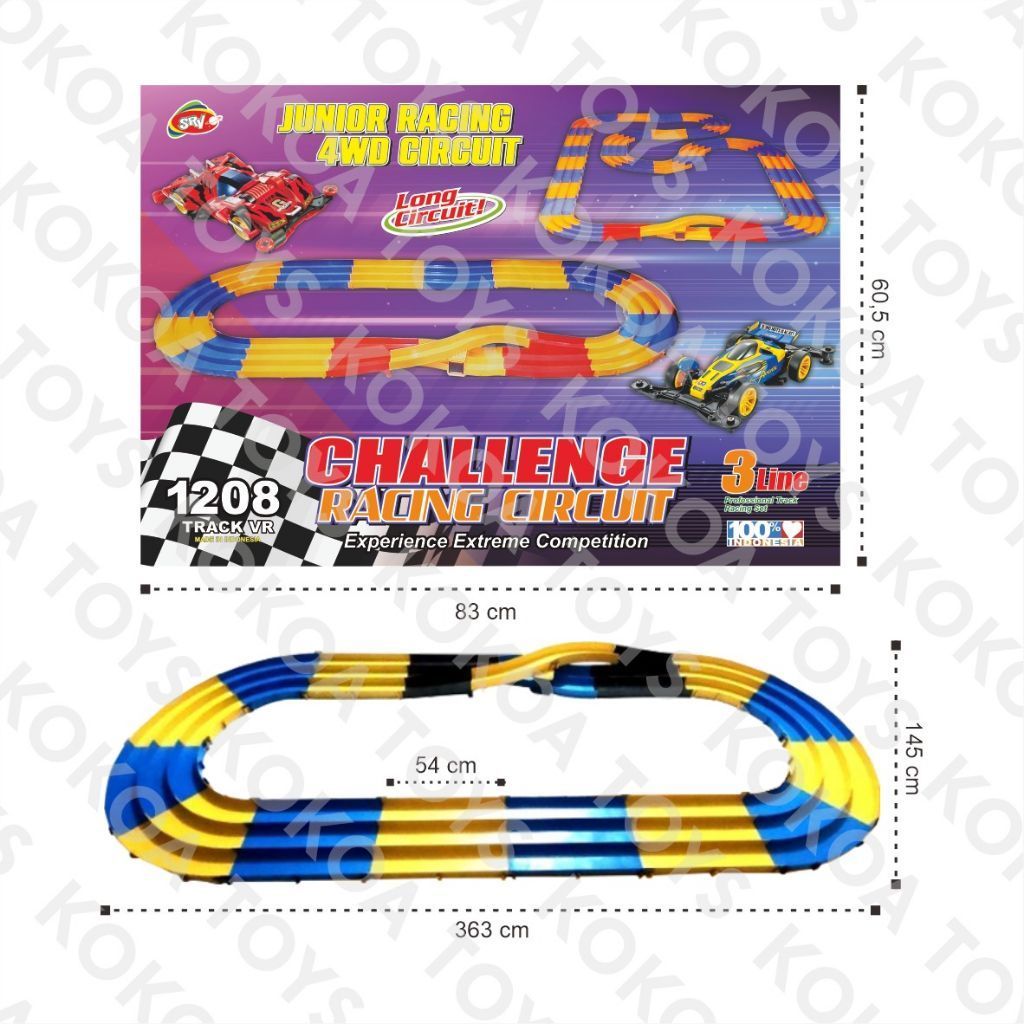 JALUR TAMIYA 3 JALUR LONG TAMIYA ARENA RACING CIRCUIT LONG VERS REL TAMIYA SIRKUIT TAMIYA MURAH 3WAY