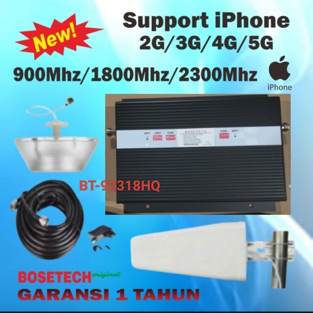 penguat sinyal hp triband BOSETECH BT-91823HQ 5G 4G 3G 2G network GSM antena log periodic Repeater G