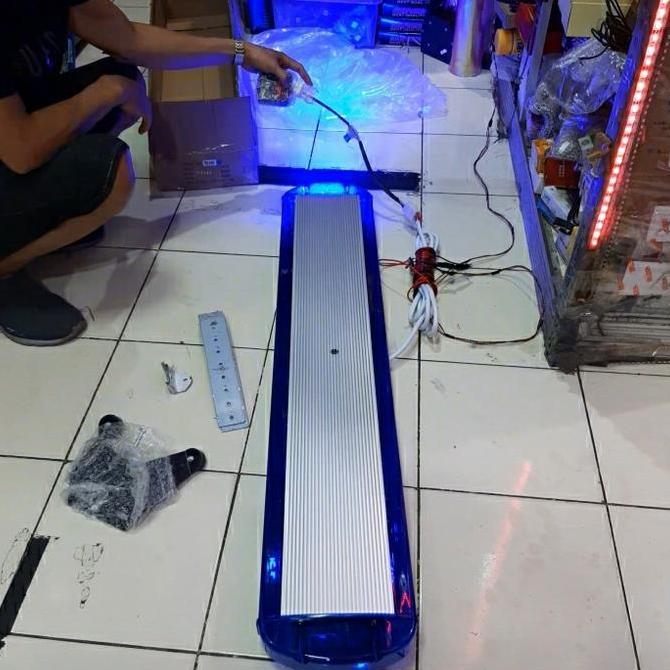lhtbar polisi Lampu Polisi Strobo Led 120cm Led Slim nyala biru biru