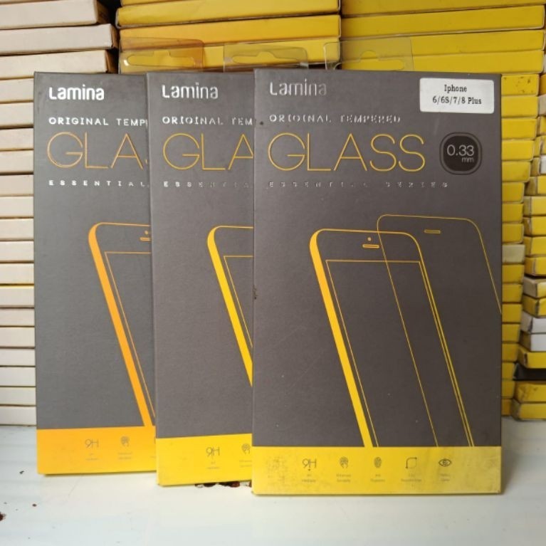 Lamina Tempered Glass 0.33mm Original Resmi TAM iPhone 6 6S 7 8 Plus 9H Anti Gores Layar