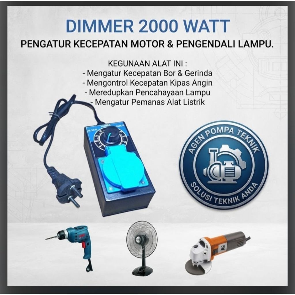 Dimmer 2000 watt Dimmer Pengatur Kecepatan 2000W