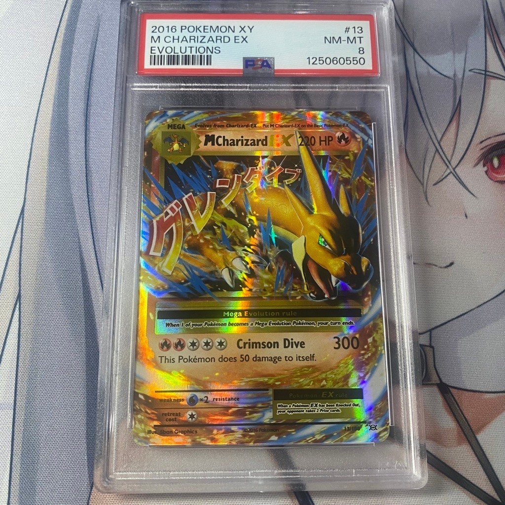 PSA 8 Mega M Charizard Y EX EN XY Evolutions - Kartu Pokemon Card Game TCG ENGLISH