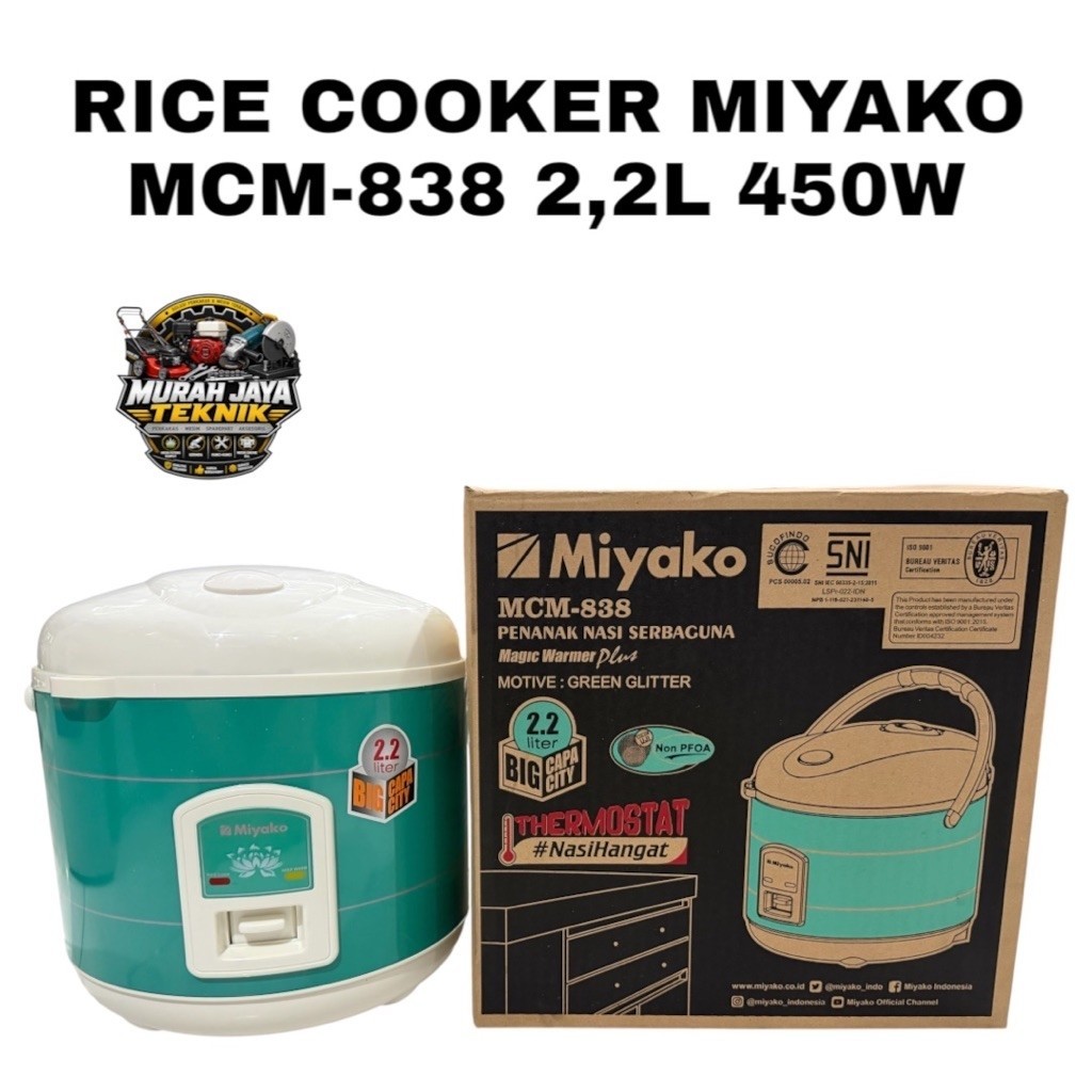 MIYAKO Rice Cooker Mejikom MCM-838 2,2Liter 450w alat masak nasi besar penanak nasi