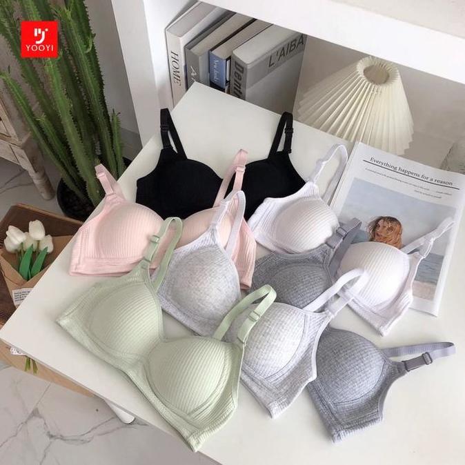 Oemahshop- Yooyi Bh Bra Push Up Cewek Nyaman Sexy Style Remaja Tanpa Kat Style Desa Pakaian Dalam Ni