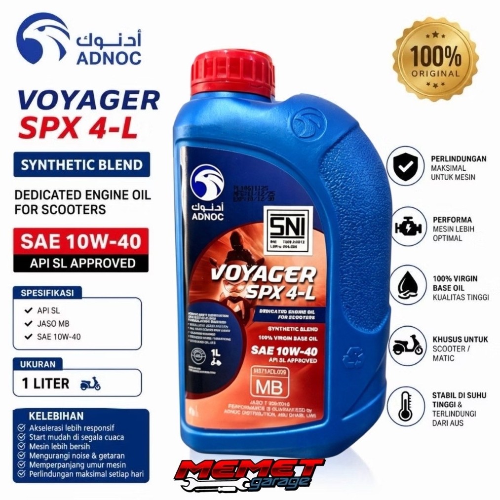 Oli Motor Matic Adnoc Voyager SPX 4-L 800 ML Original