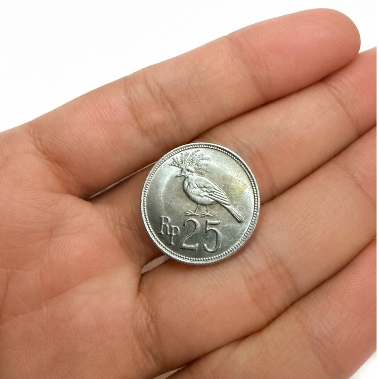 Koin Rp25 1971 Asli Indonesia | Koin Lama 25 Rupiah Koleksi Numismatik