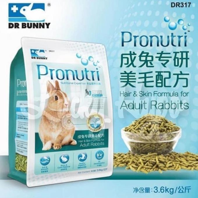DR317 Dr Bunny Pronutri Hair & Skin Adult Rabbit 3.6kg Makanan Kelinci