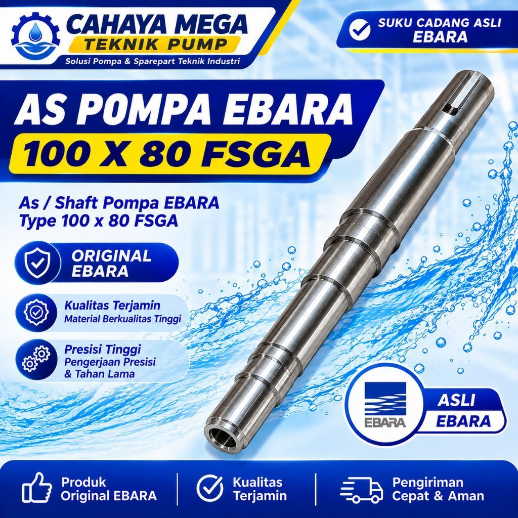 As pompa Ebara 100x80 FSGA as shaft ebara 100x80