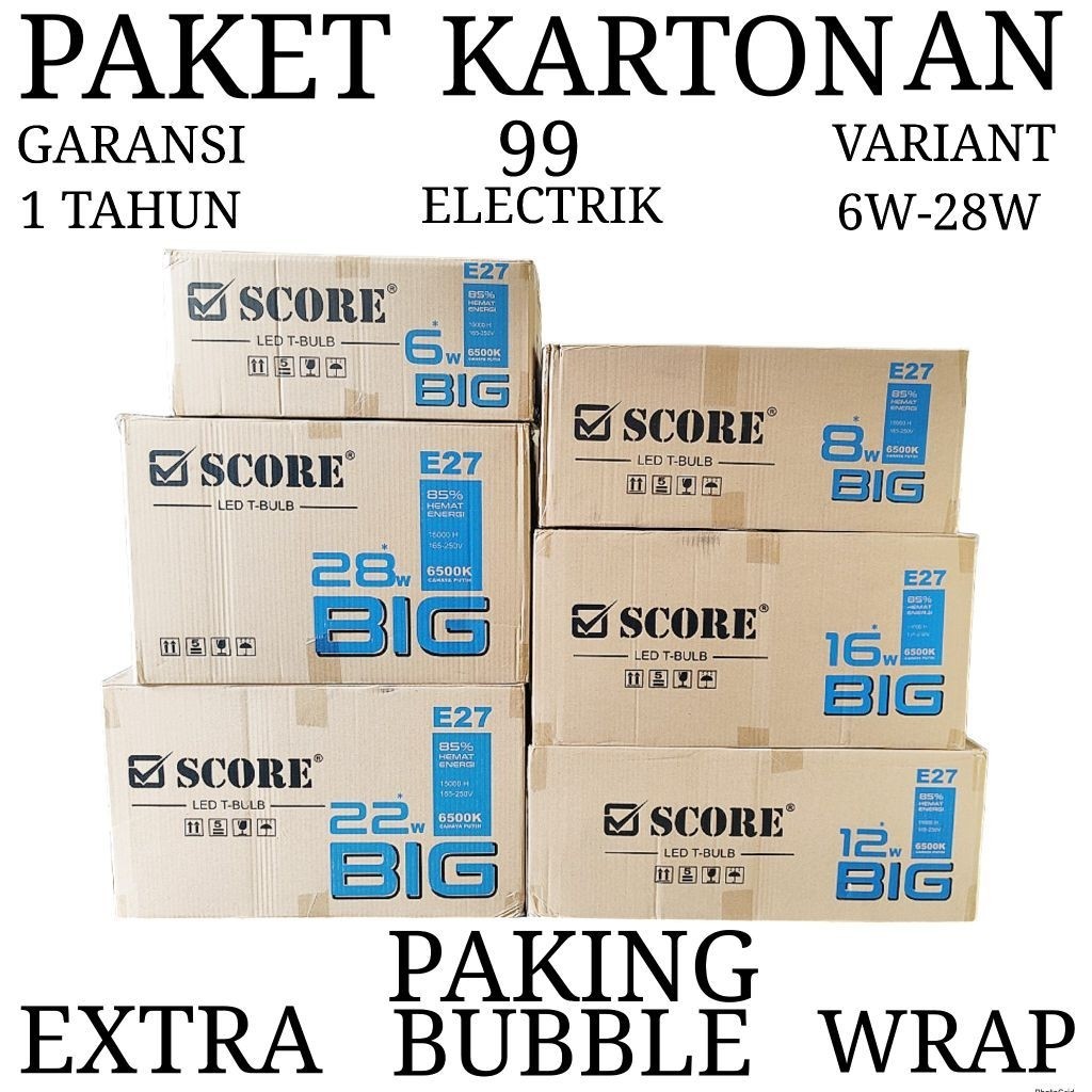 SCORE BIG BOHLAM LED ( PAKET 1 DUS /1 KARTON ) LAMPU LED SCORE BIG PAKET KOLIAN