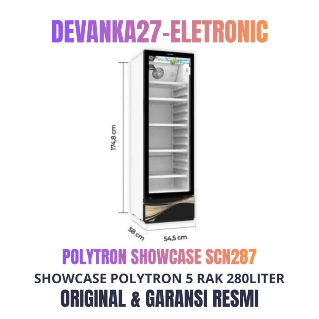 SHOWCASE POLYTRON 5 RAK SCN 287 280LITER SHOWCASE POLYTRON 5RAK SCN 287 280 LITER