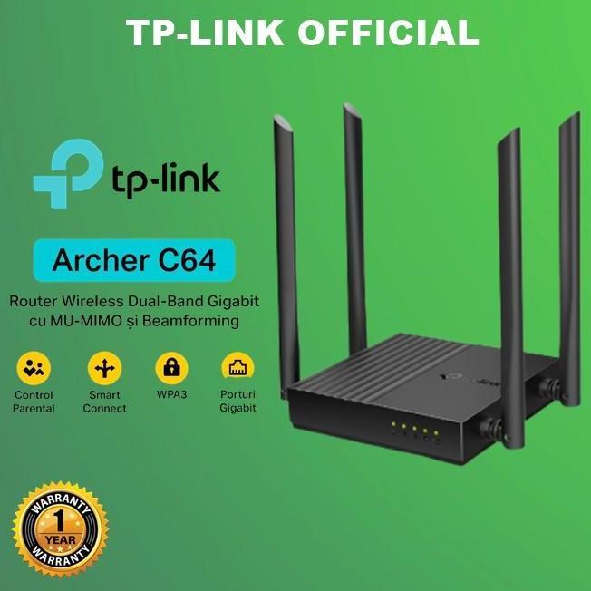 TP-Link Archer C64 AC1200 Dual-Band MU-MIMO WiFi Router