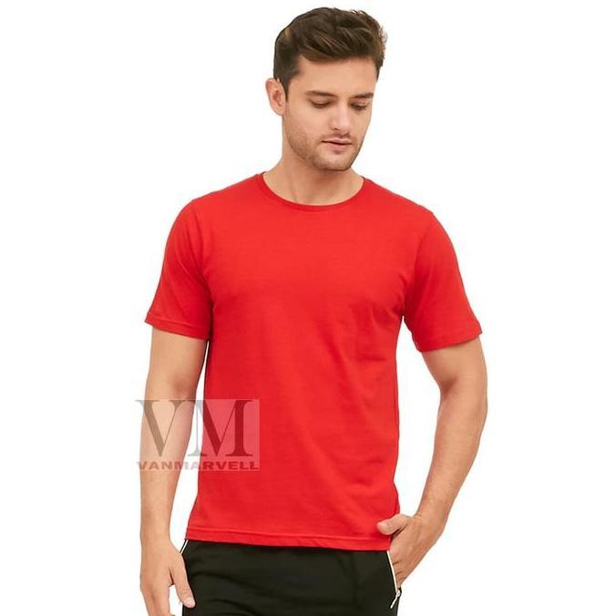 VM Kaos Merah Polos Jumbo Oblong BIG Size Pria